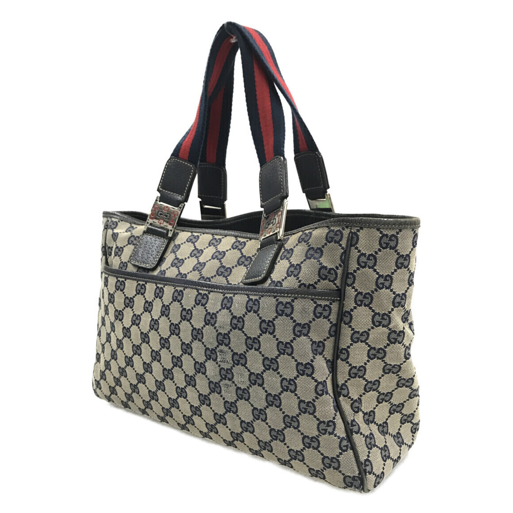 Gucci Canvas Hand Line GG Sherry Bag Tan